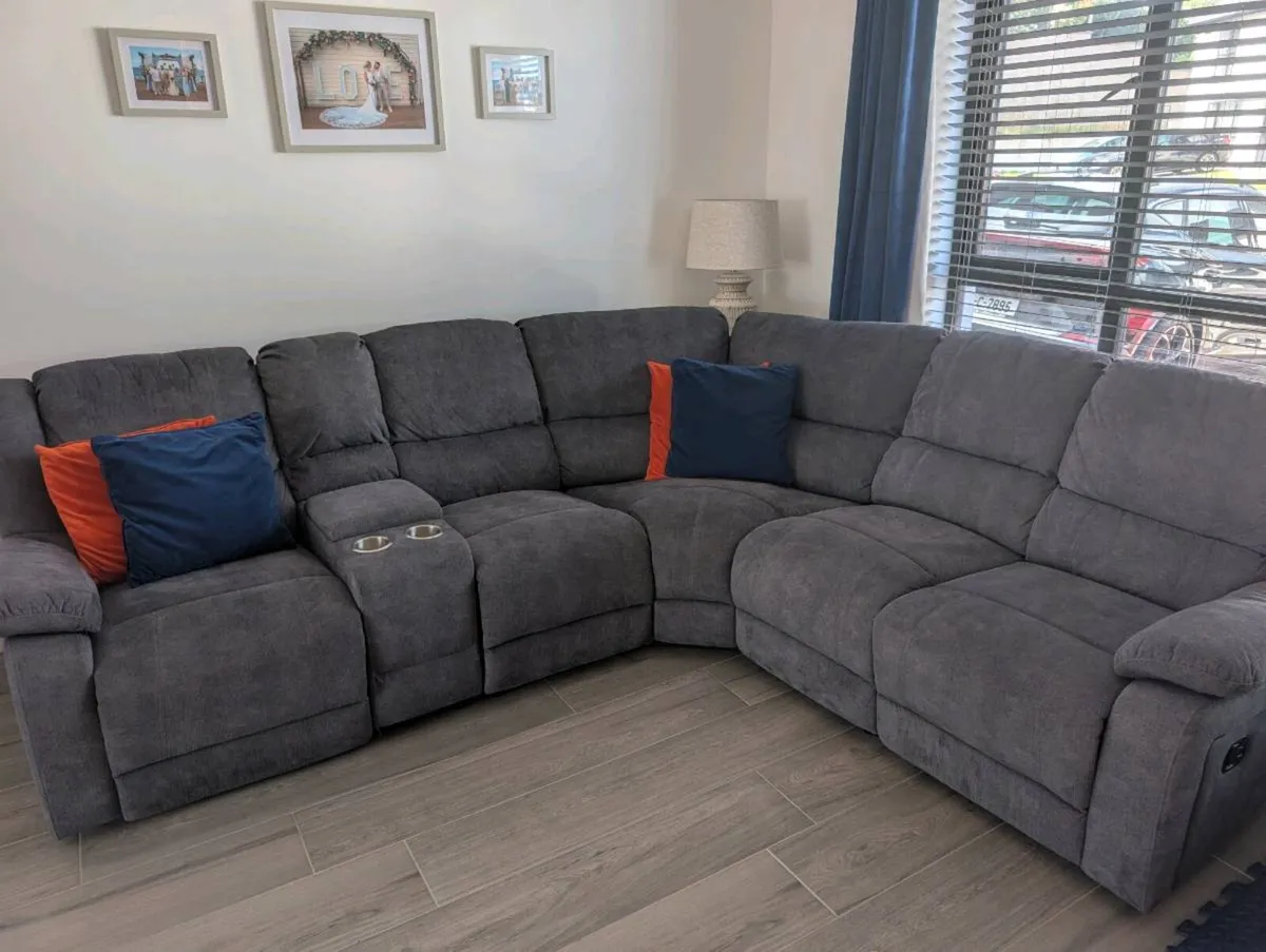 Grey Reclining Corner Suite - Image 3