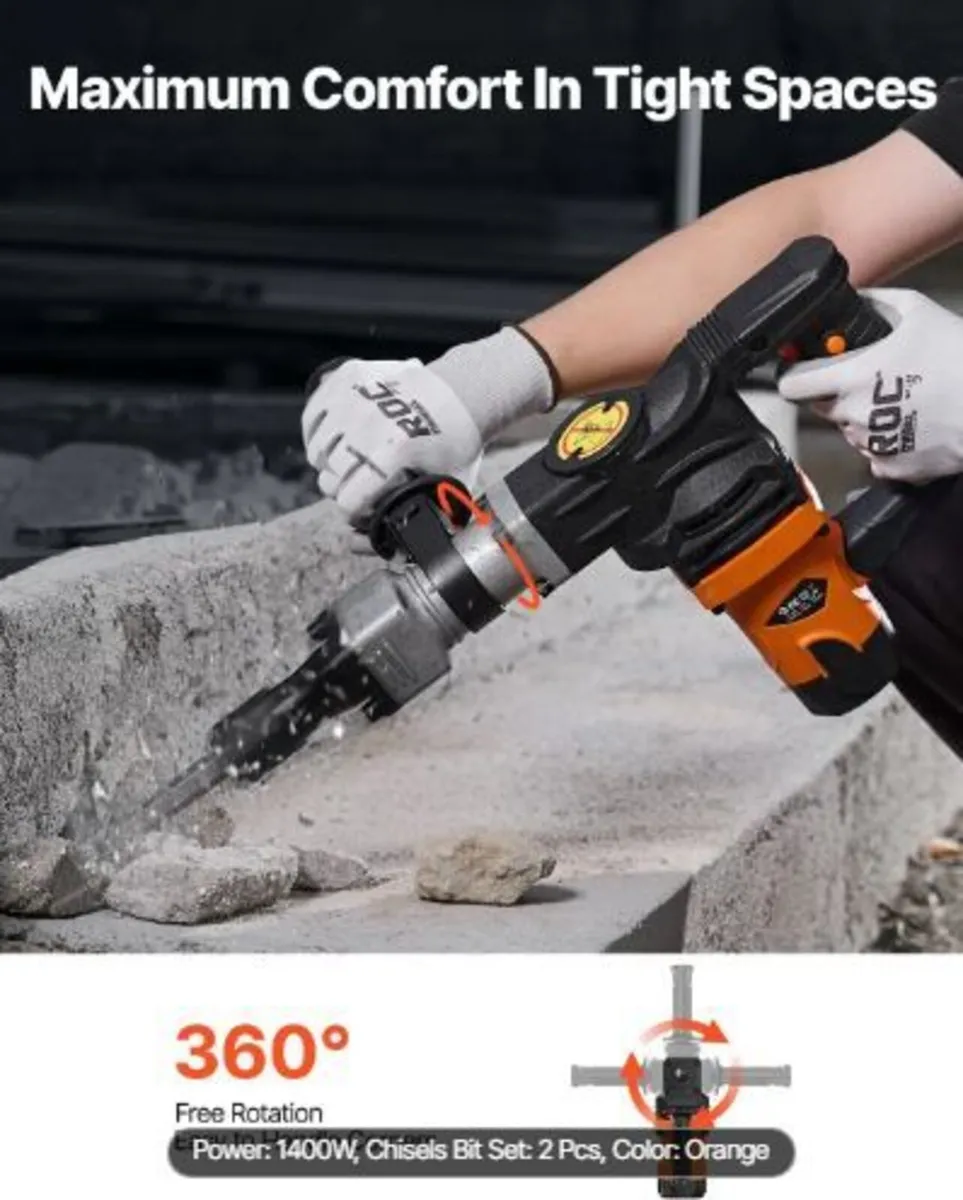 Demolition Jack Hammer Concrete Breaker 1400W - Image 2