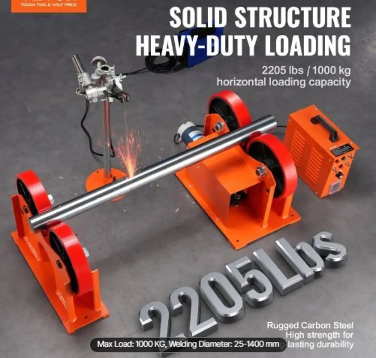 110V Turning Rolls Linkage Roller, 1000KG/2205LBS - Image 2