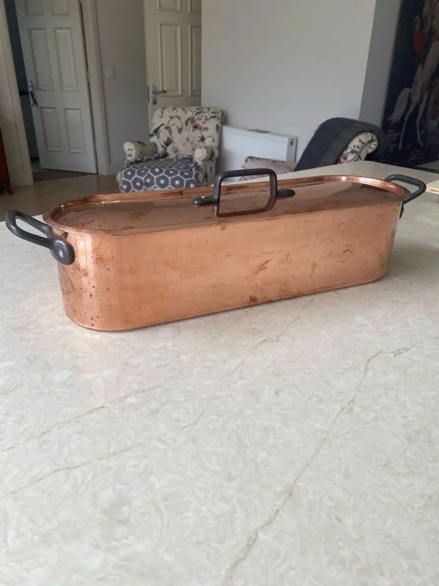 Decorative Copper Fish Poacher - Image 2