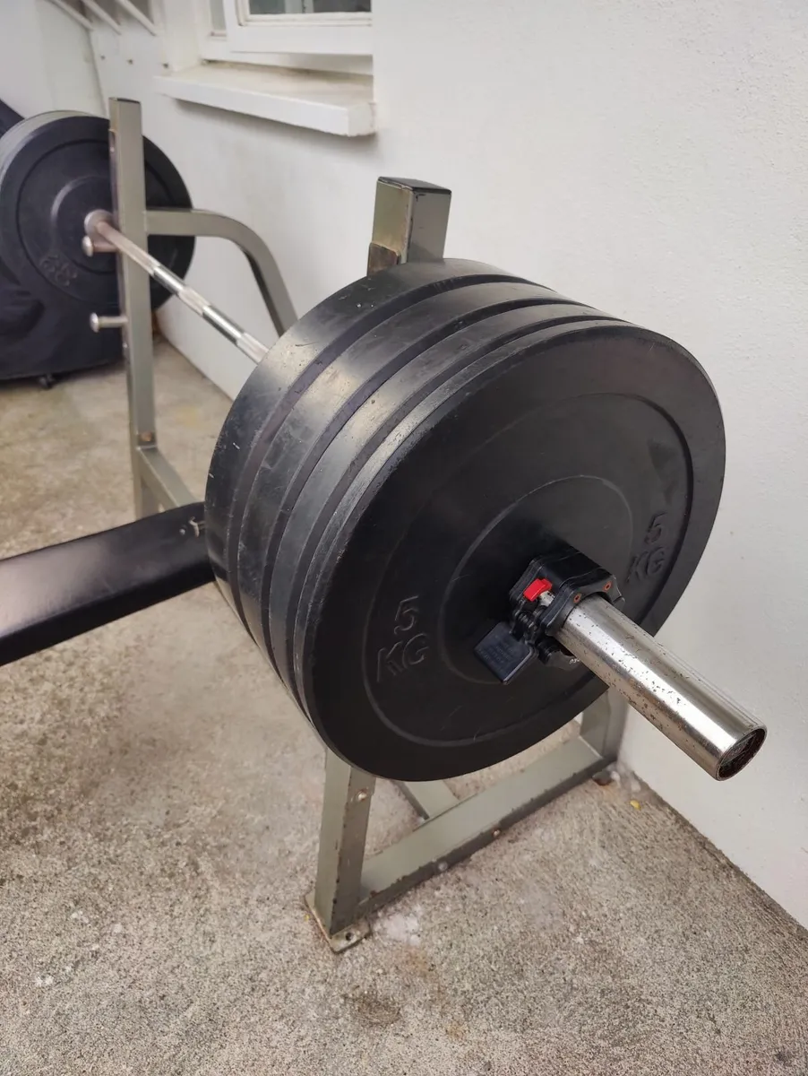 100kg Bumper Plates-Bench Press-7ft Olympic Bar. - Image 3