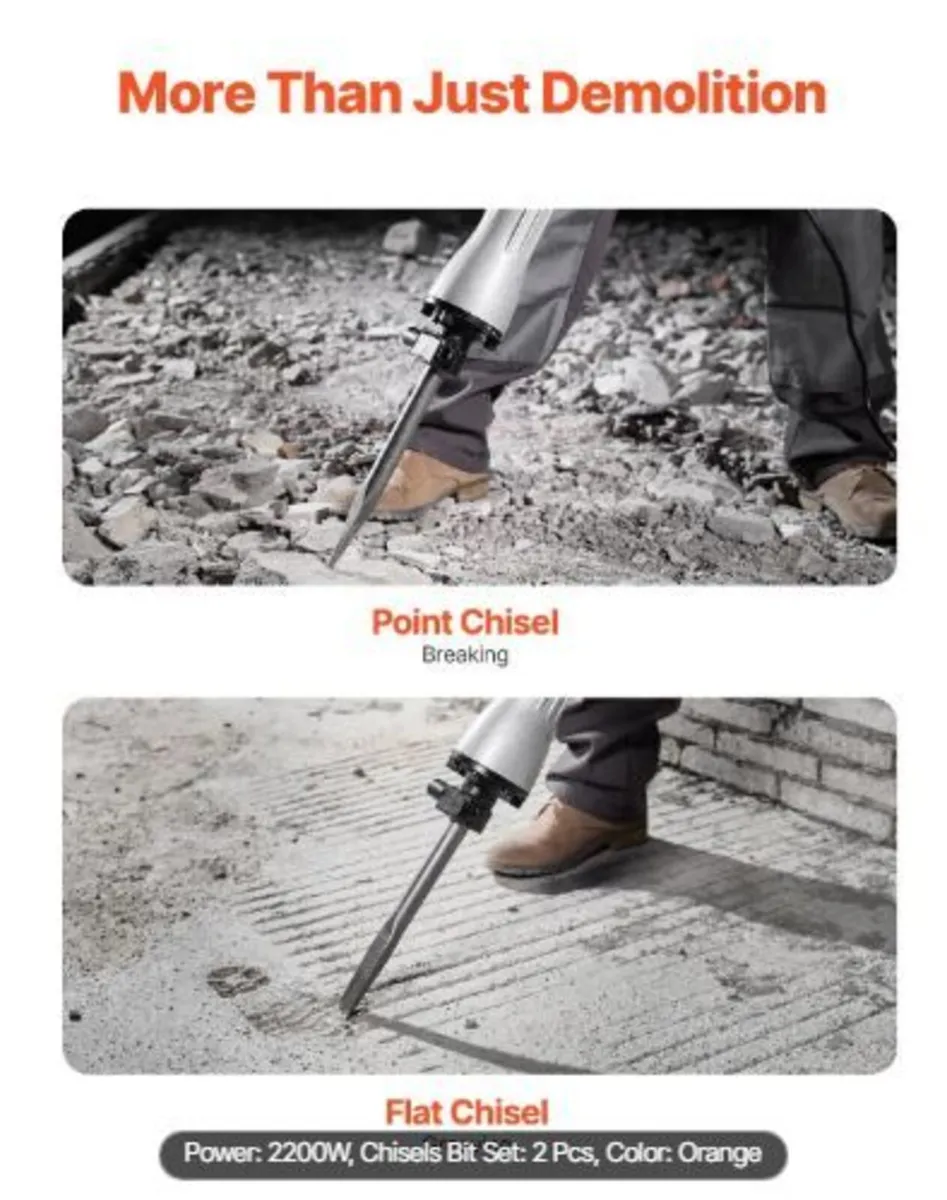 Demolition Jack Hammer Concrete Breaker 2200W - Image 3