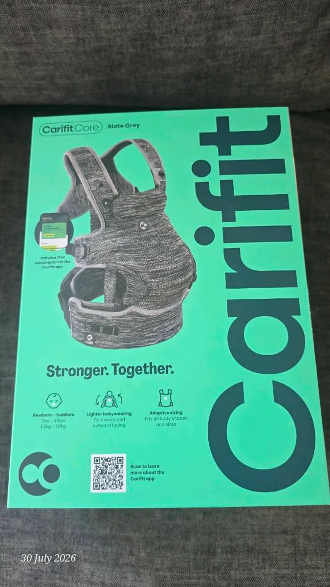 Carifit Core Baby Carrier – Slate Grey - Image 2