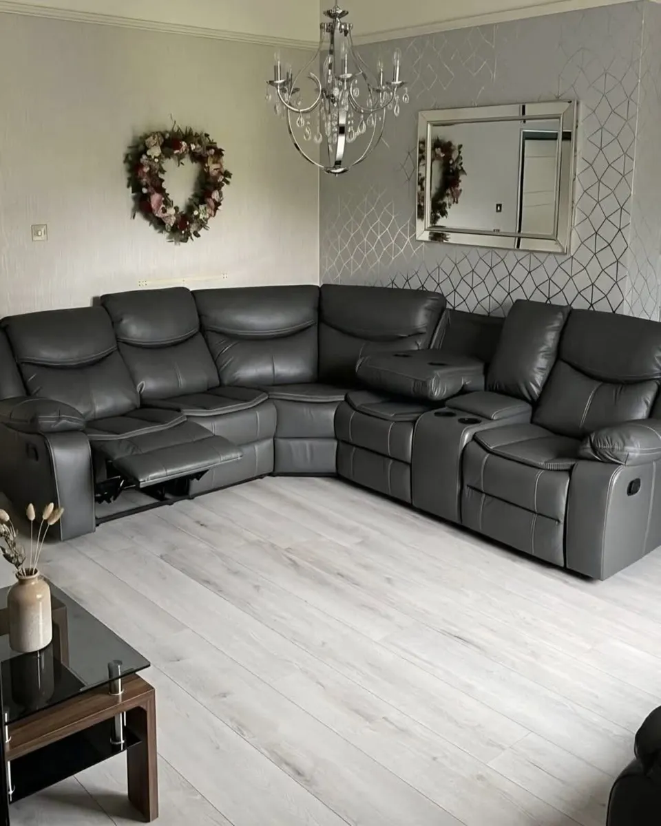 Valerie Corner Leather Recliner Sofa - Image 3