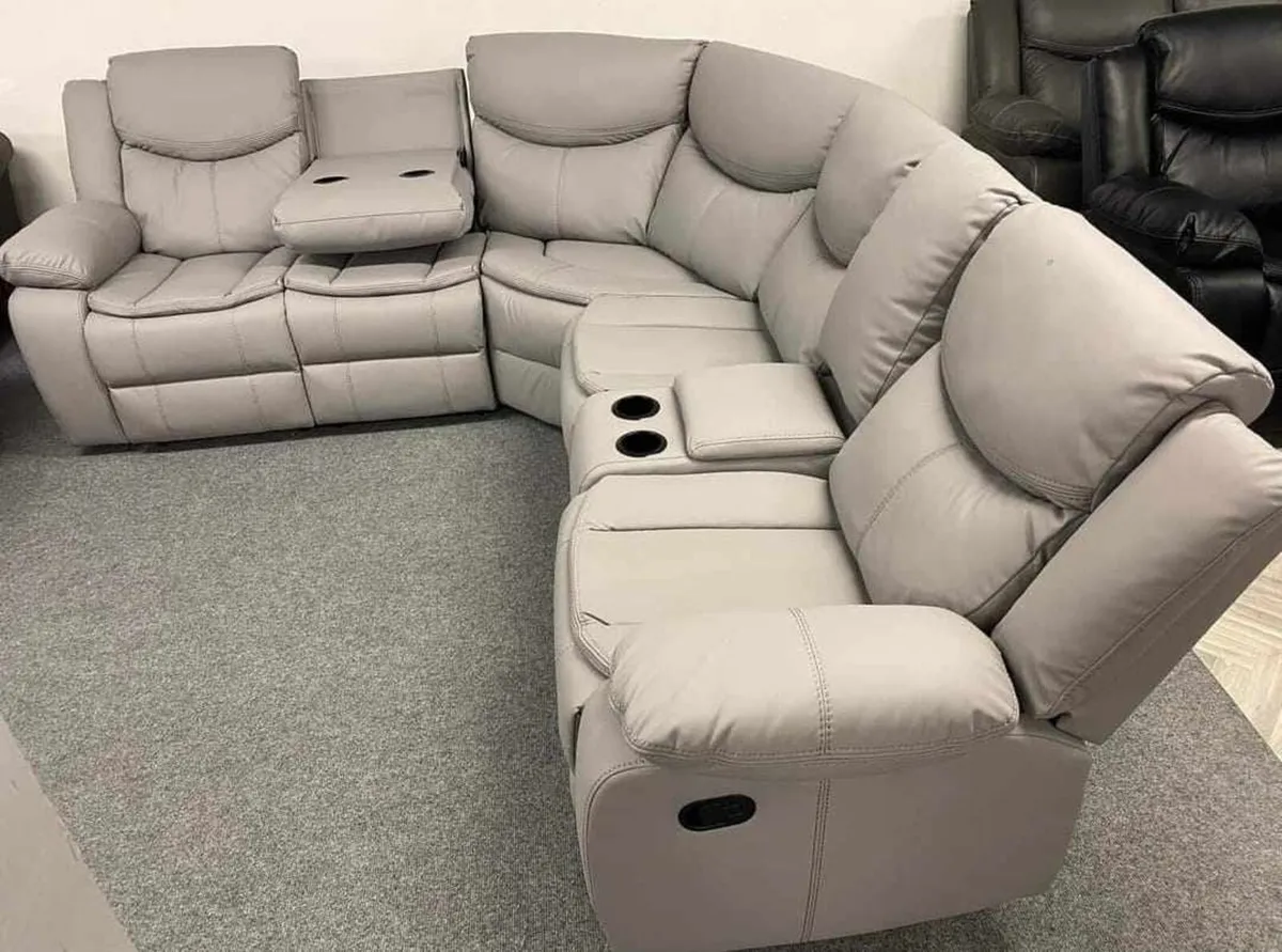 Valerie Corner Leather Recliner Sofa - Image 4