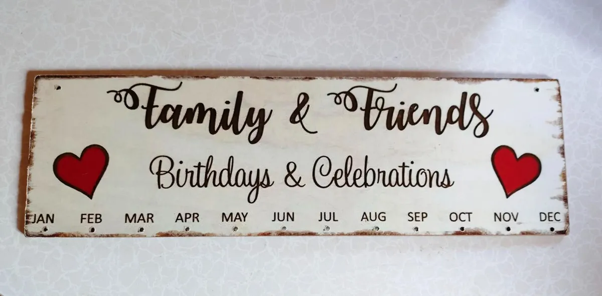 "family & Friends" Wall Art (nice Condition). - Image 1