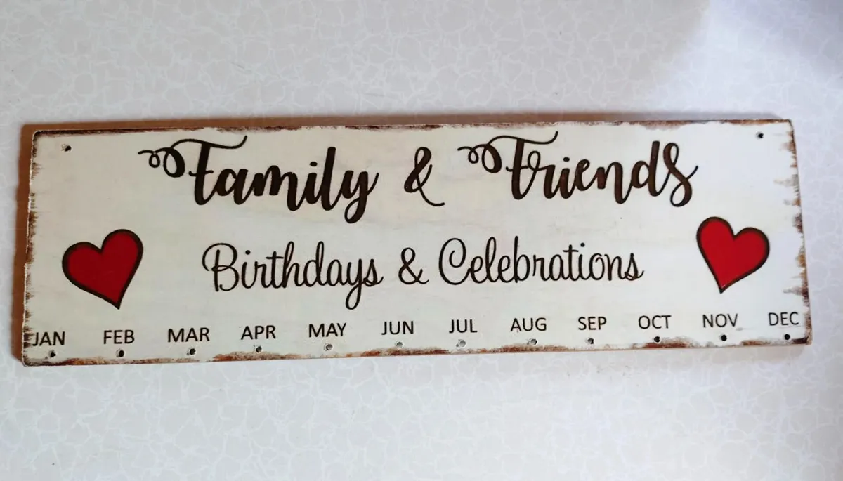 "family & Friends" Wall Art (nice Condition). - Image 2