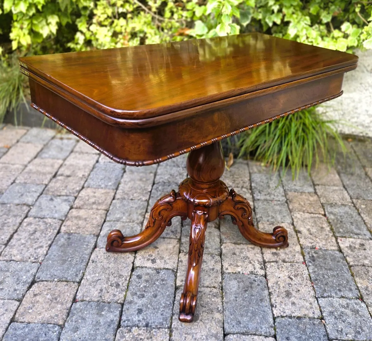 Large Victorian Turn Over Tea Table -Circa 1850 - Image 2