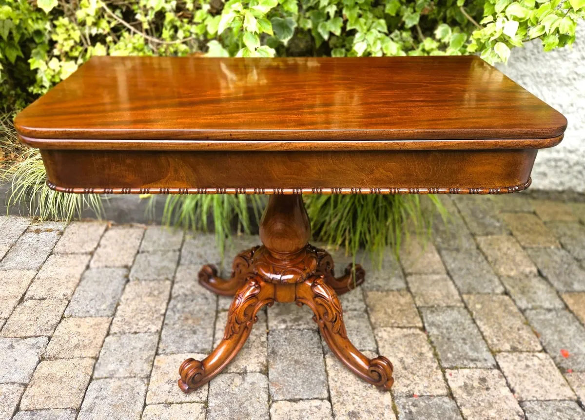 Large Victorian Turn Over Tea Table -Circa 1850 - Image 1