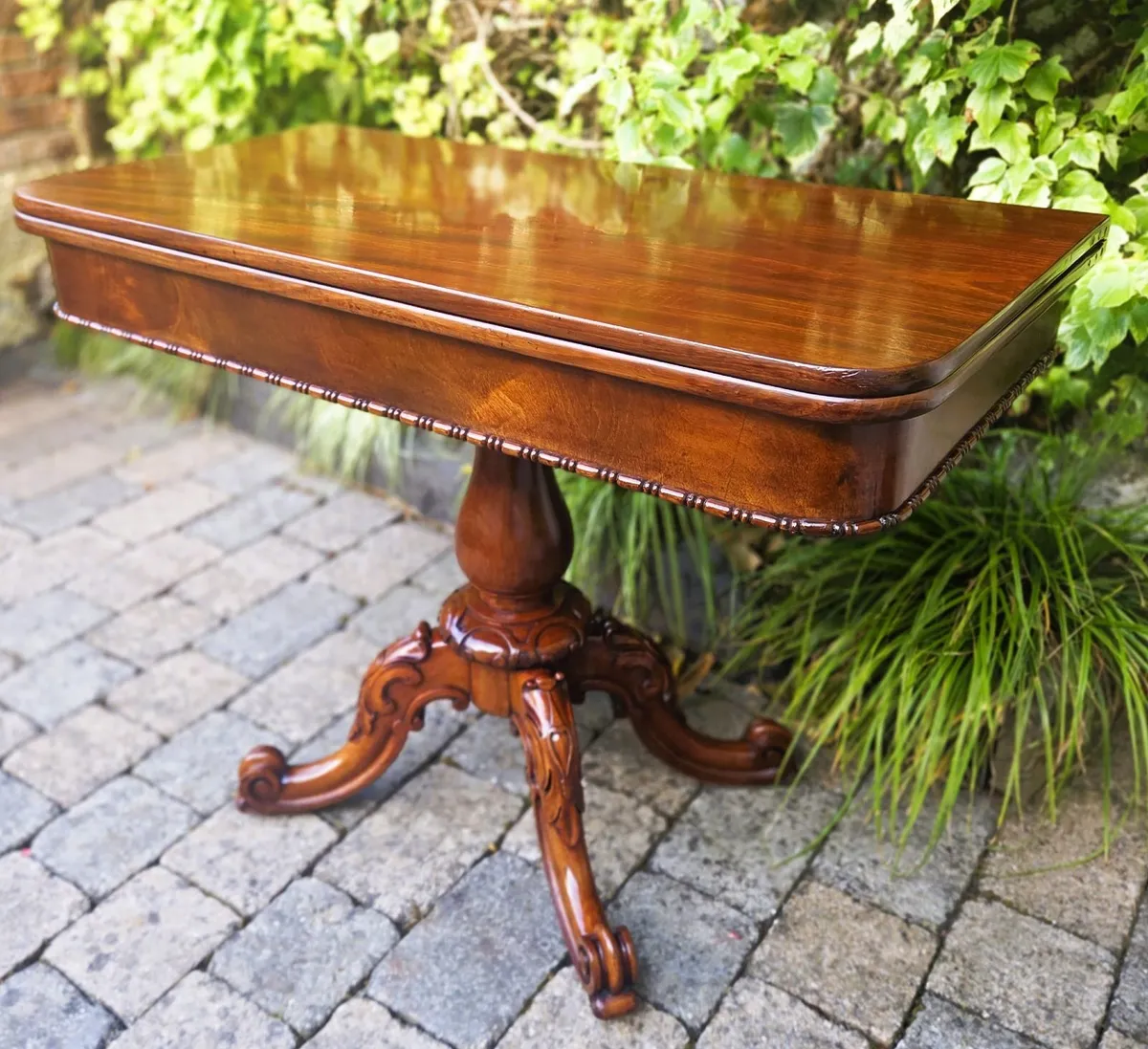 Large Victorian Turn Over Tea Table -Circa 1850 - Image 3