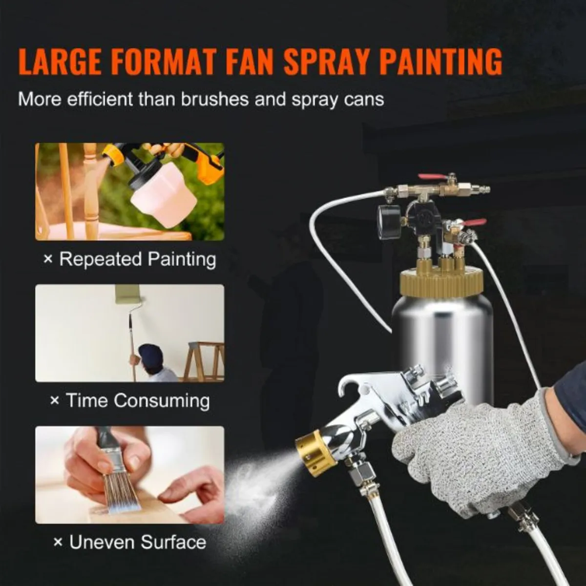 2L/0.5gal Portable Spray Paint Pressure Pot Tank - Image 4