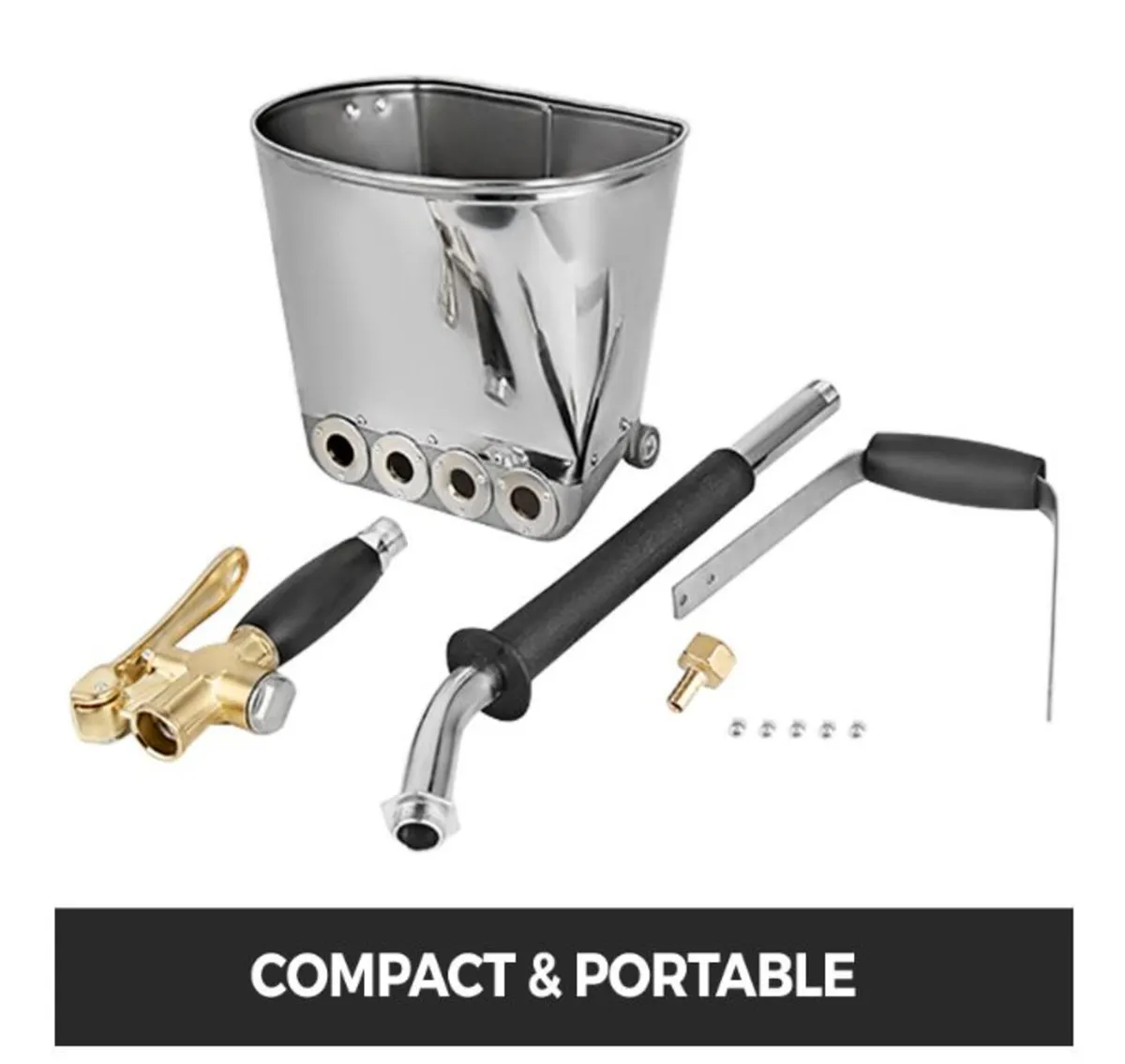 4 Jet Cement Mortar Spray Gun Stucco Hopper - Image 2