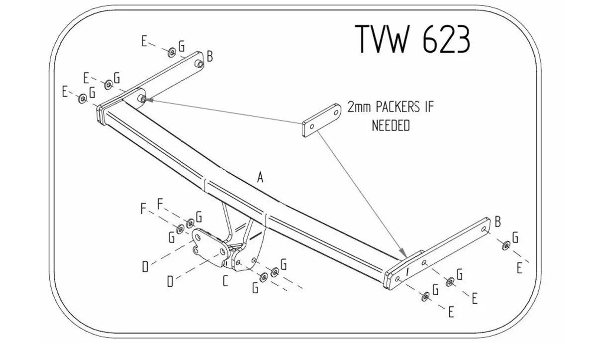 TowTrust Towbar TVW 623 - Image 1
