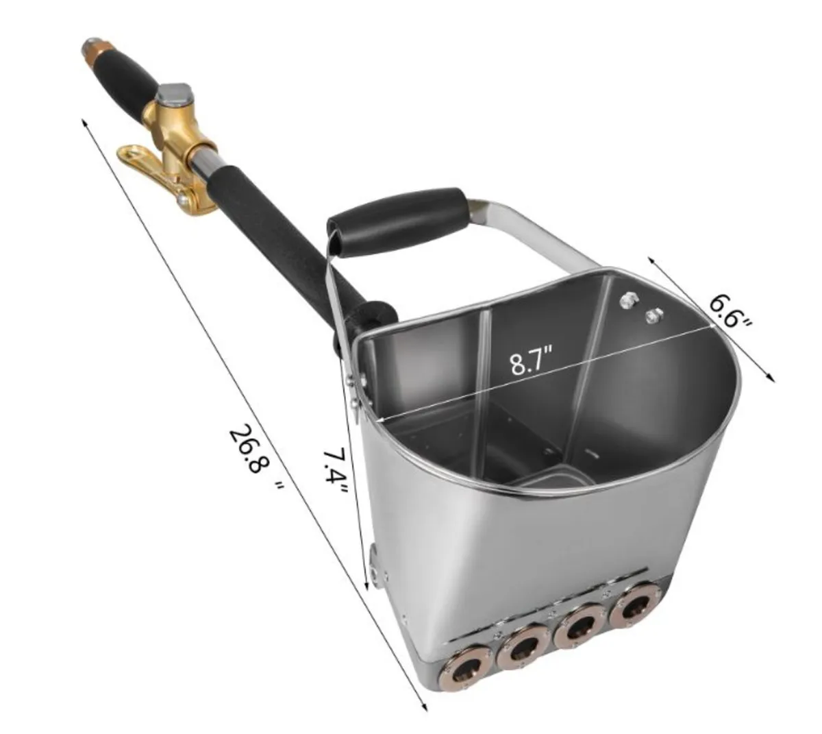 4 Jet Cement Mortar Spray Gun Stucco Hopper - Image 4