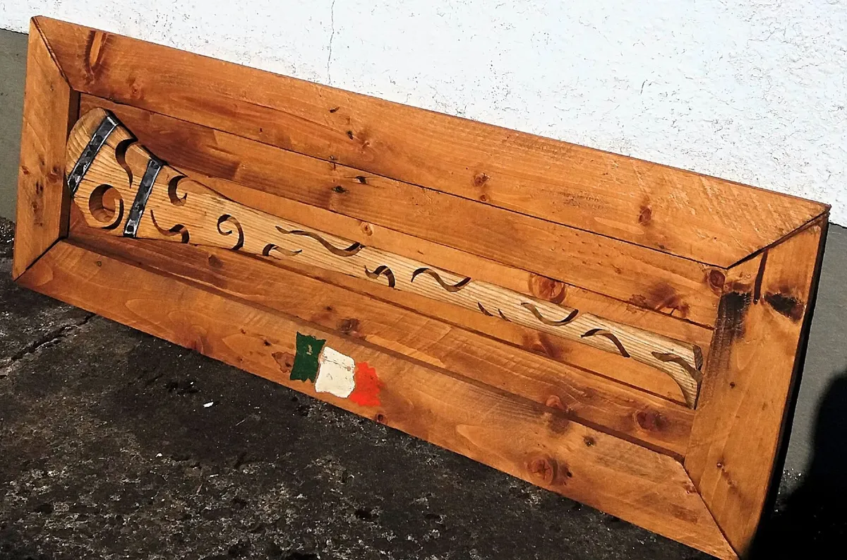 Rustic Ole Irish Hurl Wood Art Display / large - Image 3
