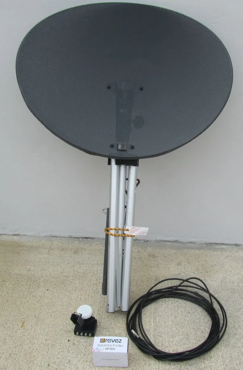 Satellite Dish Kit with Tripod, Cables and satelli - Image 1