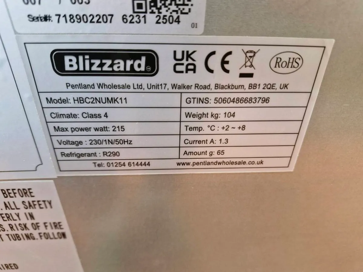 BRAND NEW Blizzard 4 Drawer Counter Fridge - Image 3