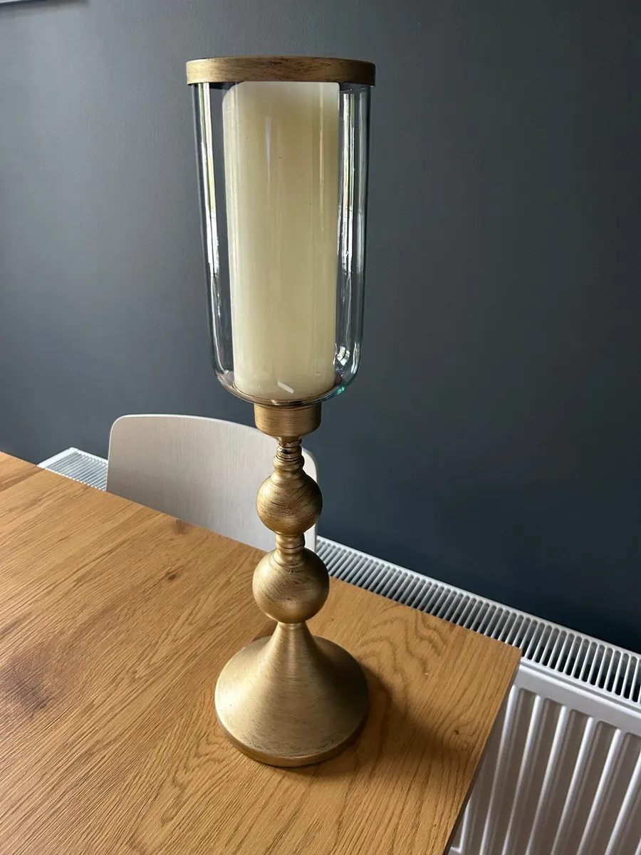 glass candlestick. candle not included - Image 1