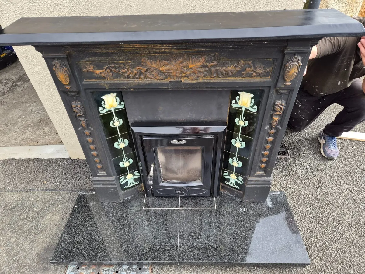 Fireplace with Granite heart & insert stove - Image 3