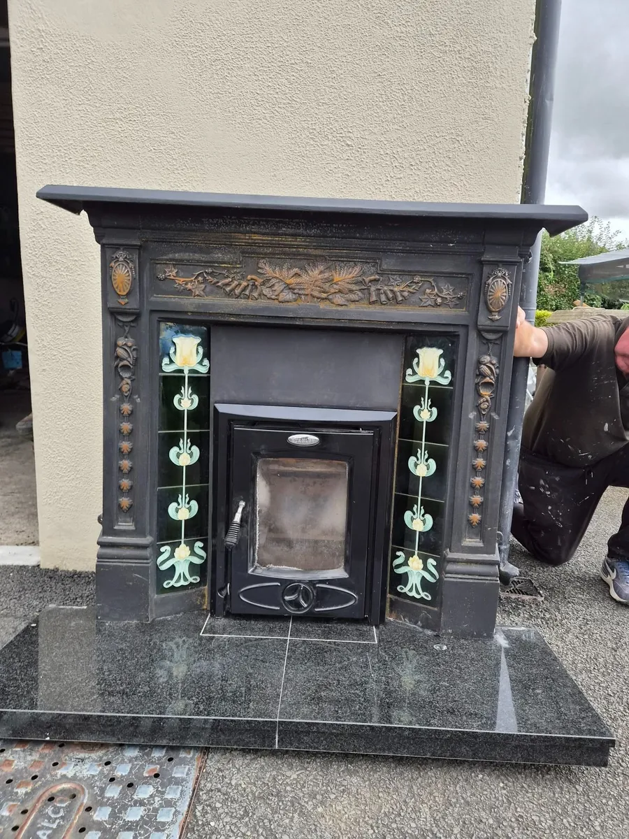 Fireplace with Granite heart & insert stove - Image 1