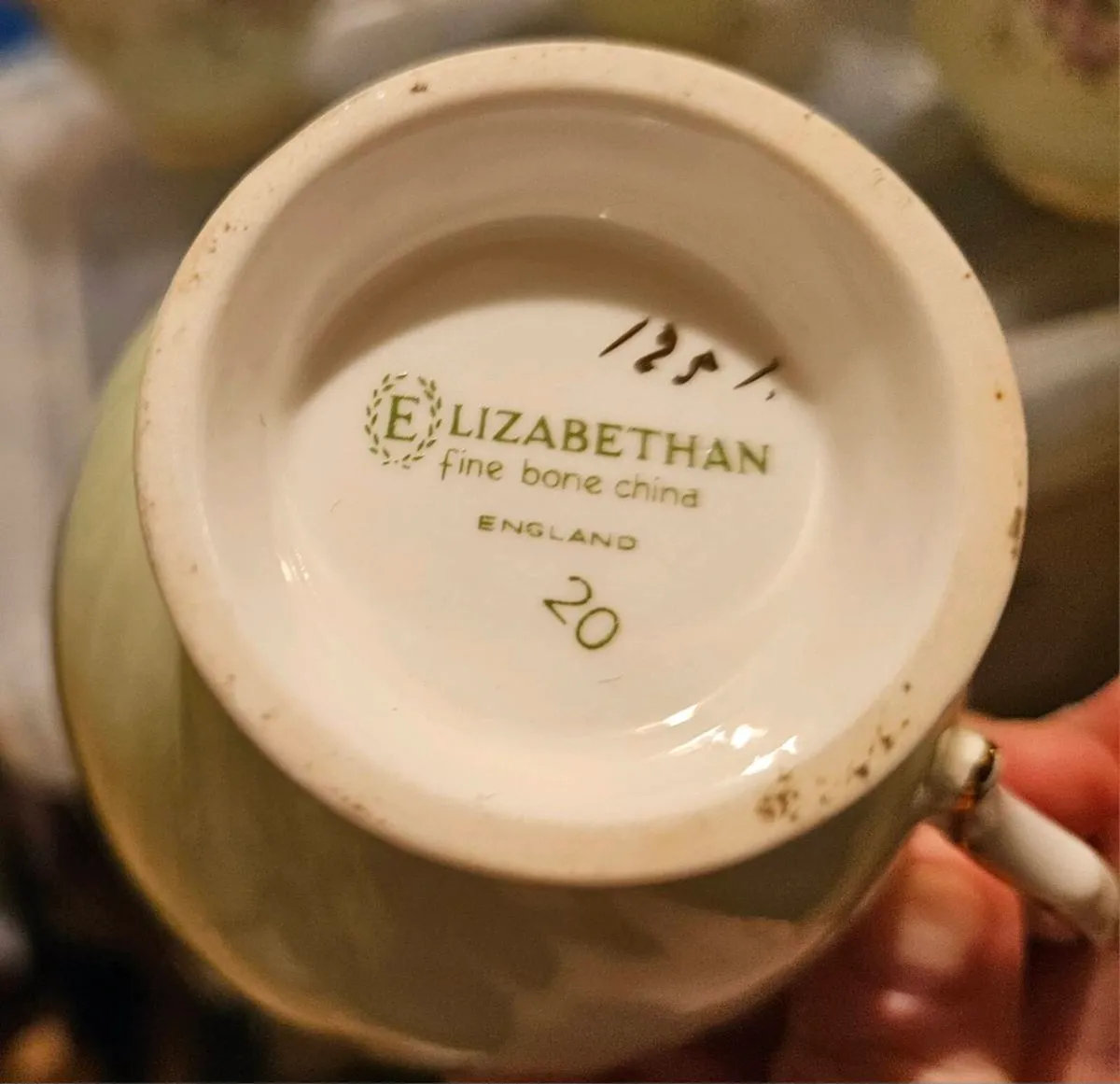 4 China Tea Cups and Sugar Bowl - Image 2