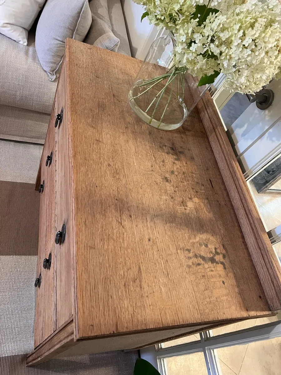 Antique oak chest of drawers - Image 2