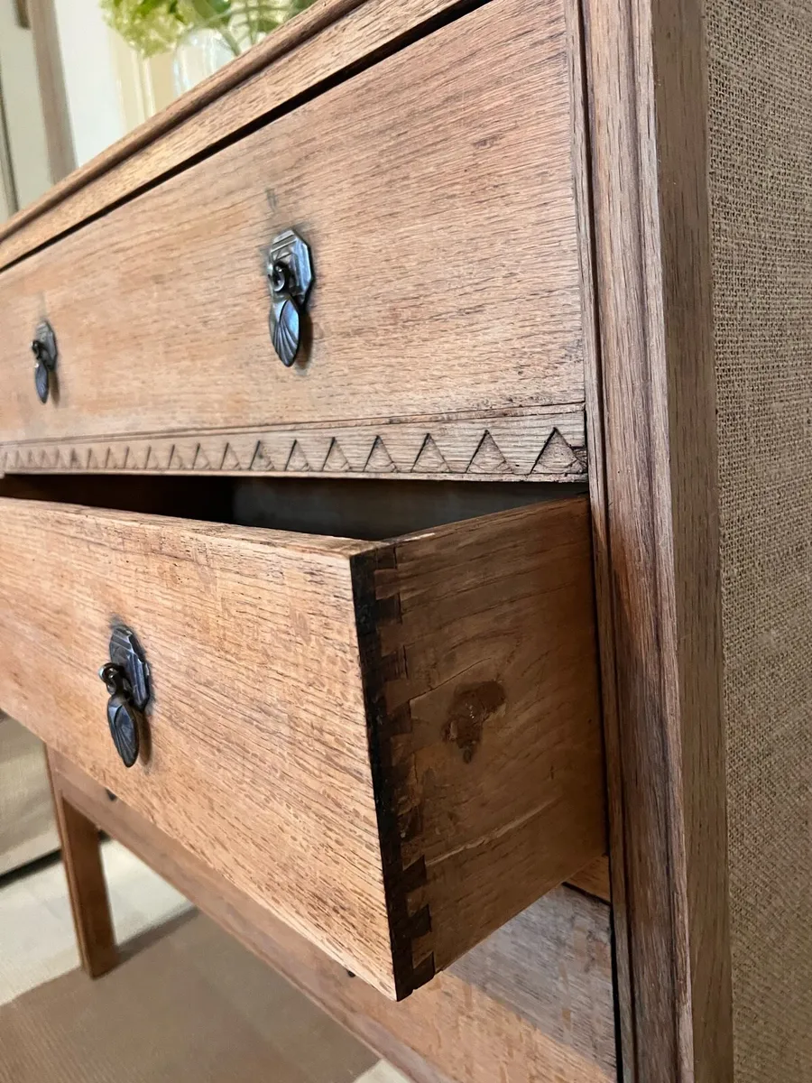 Antique oak chest of drawers - Image 3
