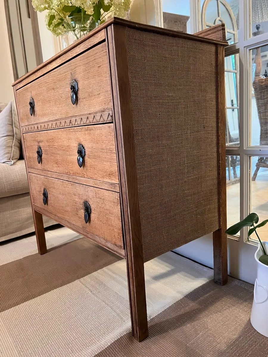 Antique oak chest of drawers - Image 4