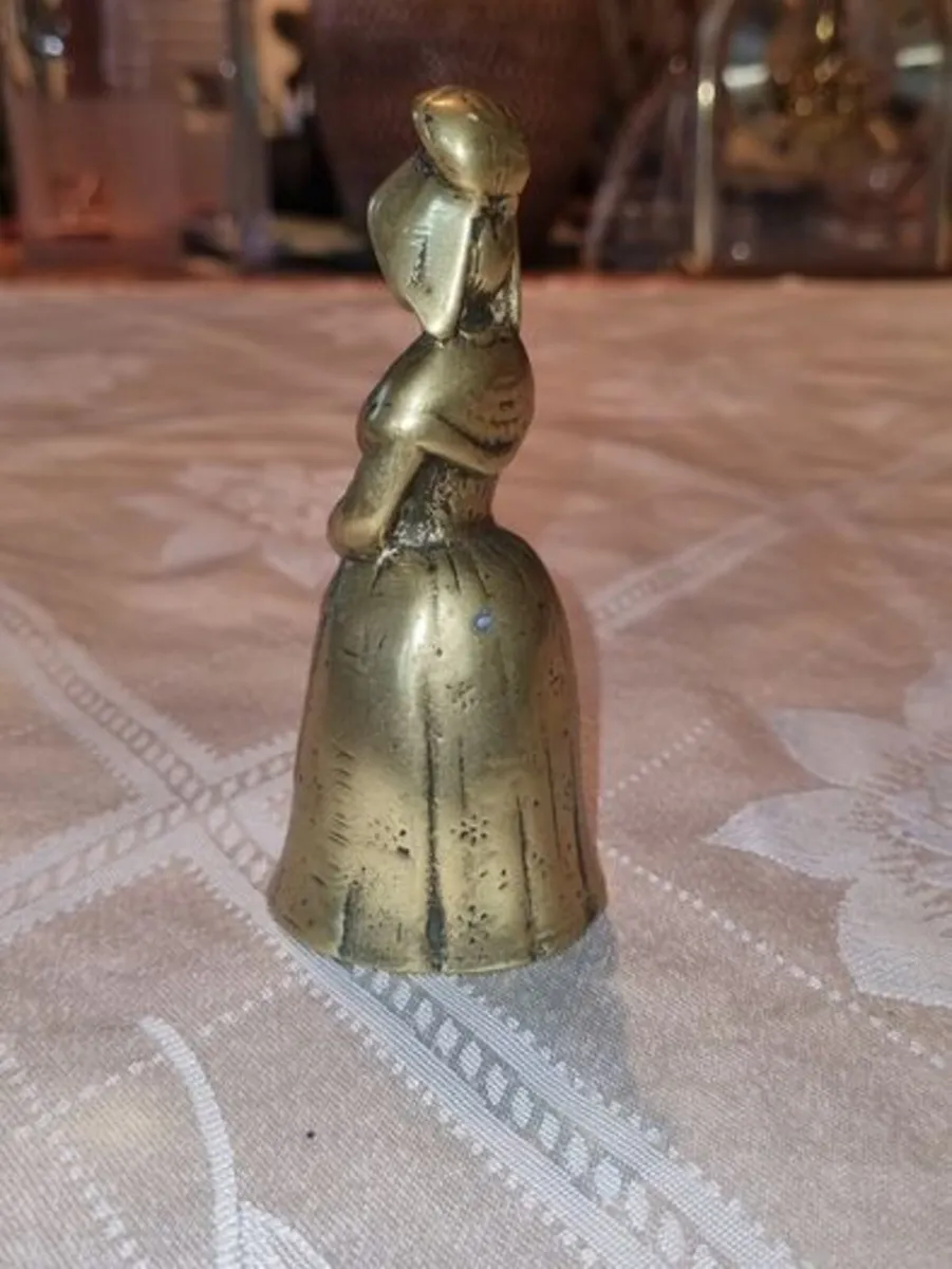 Vintage Brass Lady Bell - Image 2