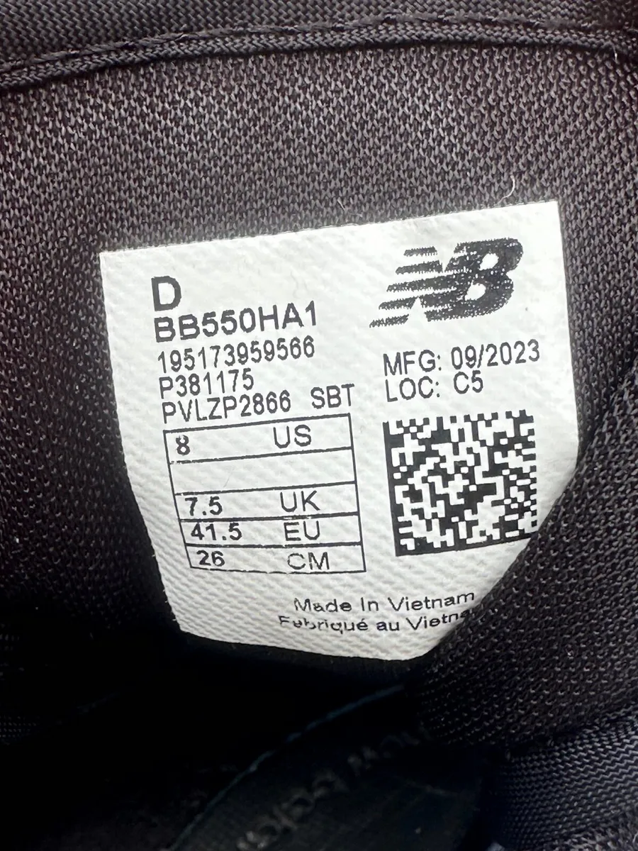 New Balance 550 White/Black - Image 1