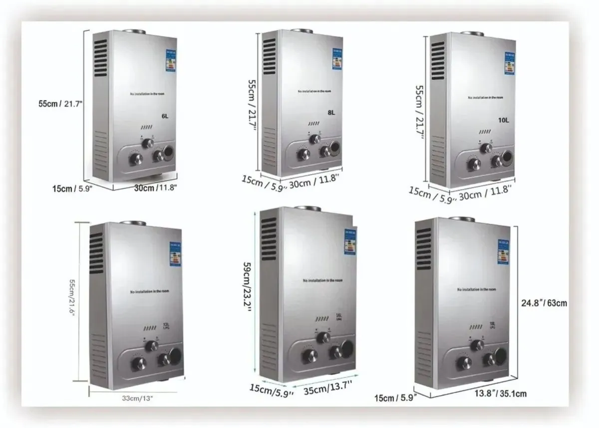 Gas Water Heater 20L Tankless Outdoor Boiler - Image 3