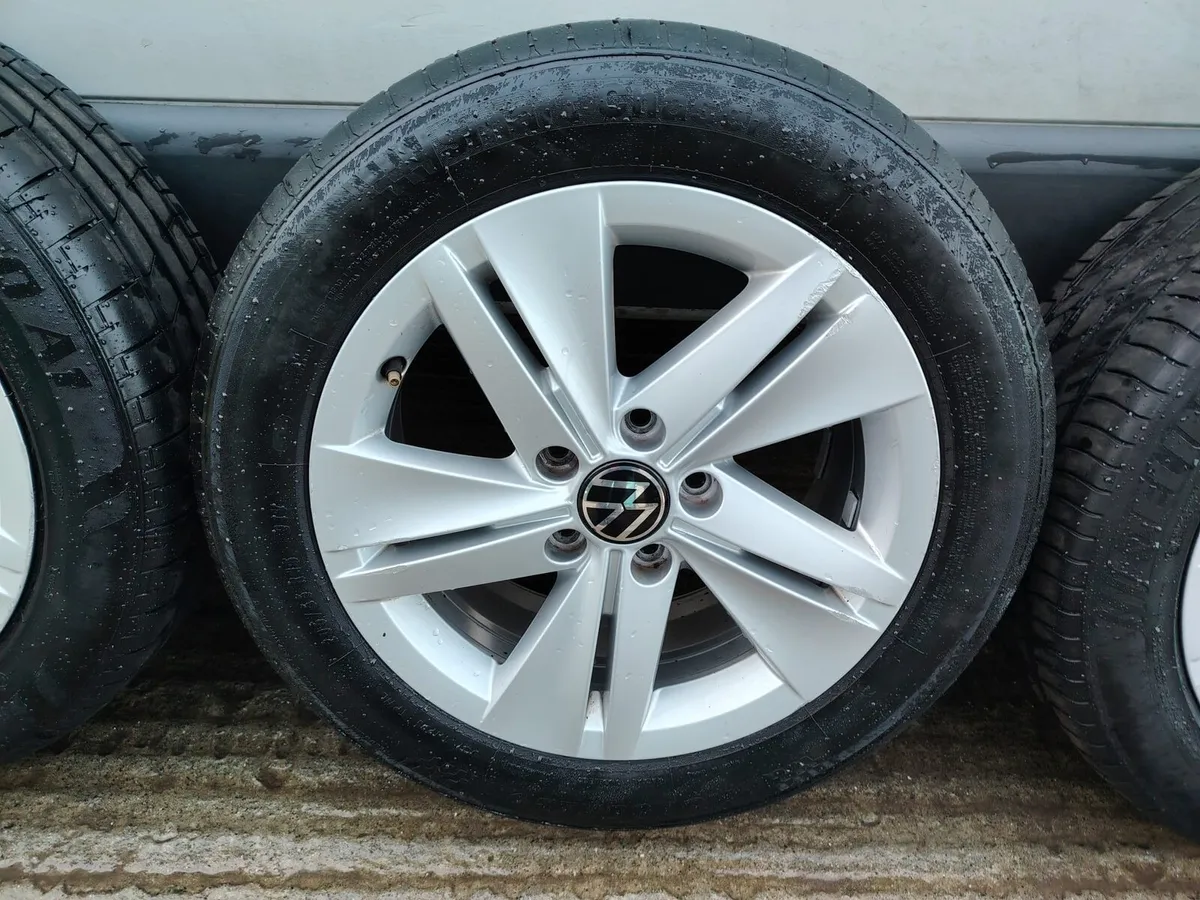 VW alloy wheels with tyres - Image 3