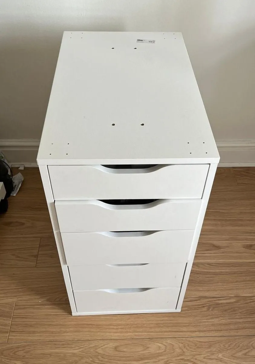IKEA 5-Drawer Unit (White) - Image 2