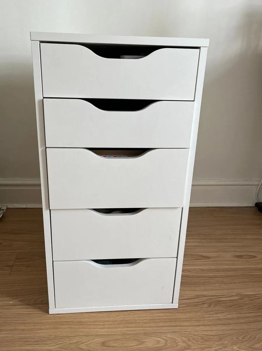 IKEA 5-Drawer Unit (White) - Image 1