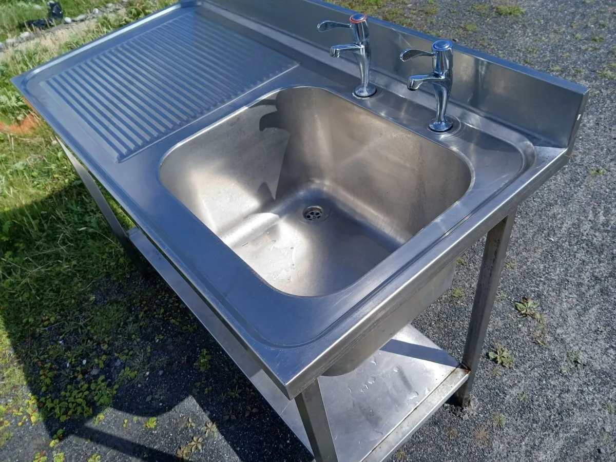 Stainless steel cabbinet sink unit complete - Image 4