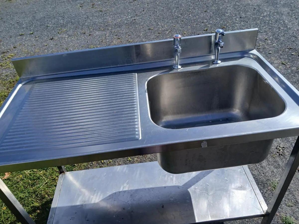 Stainless steel cabbinet sink unit complete - Image 3