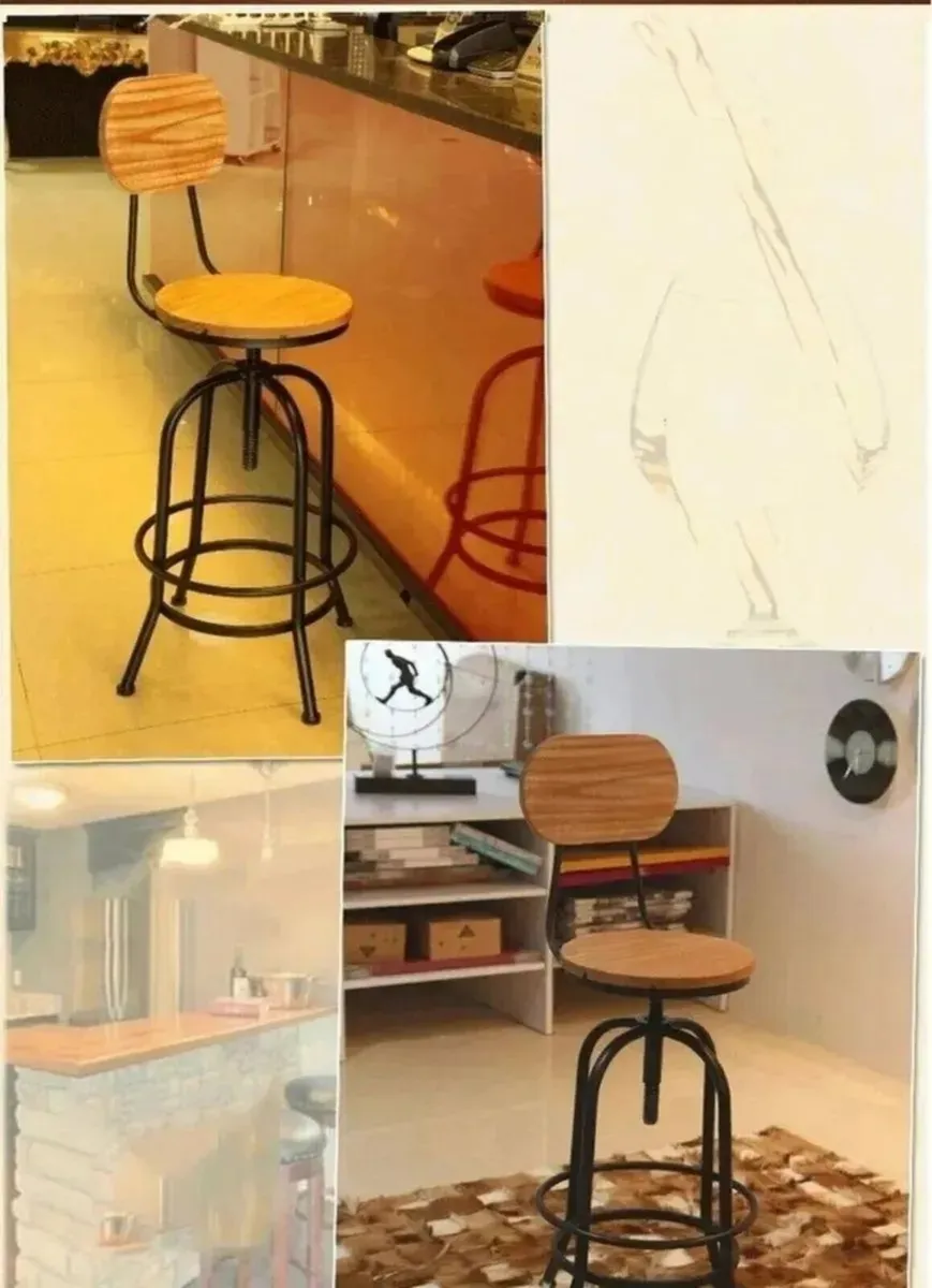 Bar Stool Swivel Industrial Kitchen Stool - Image 2