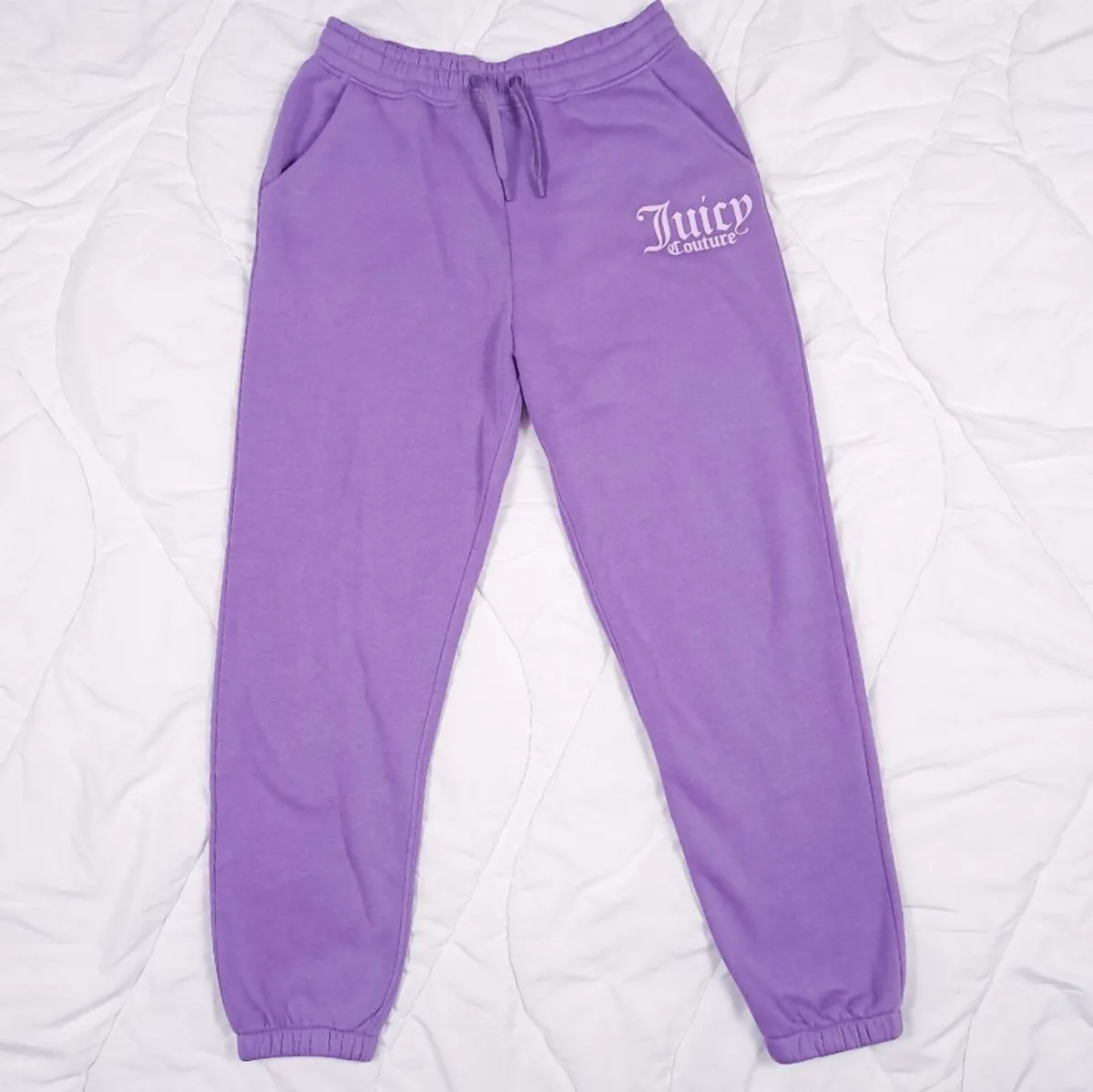 Juicy Couture Purple Graphic Cuffed Joggers S - Image 1