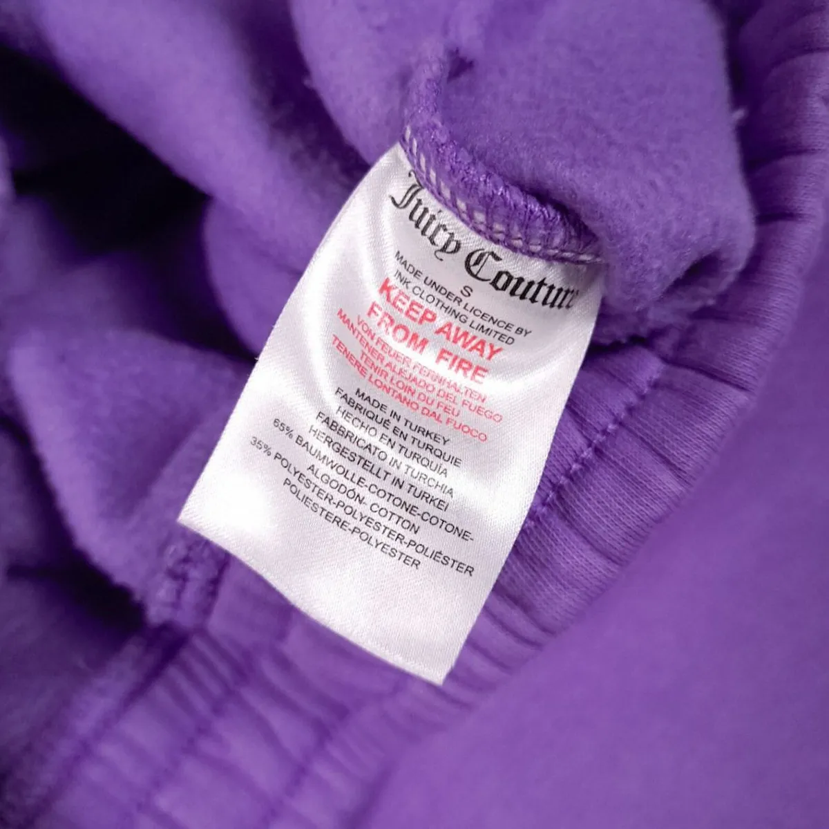 Juicy Couture Purple Graphic Cuffed Joggers S - Image 4