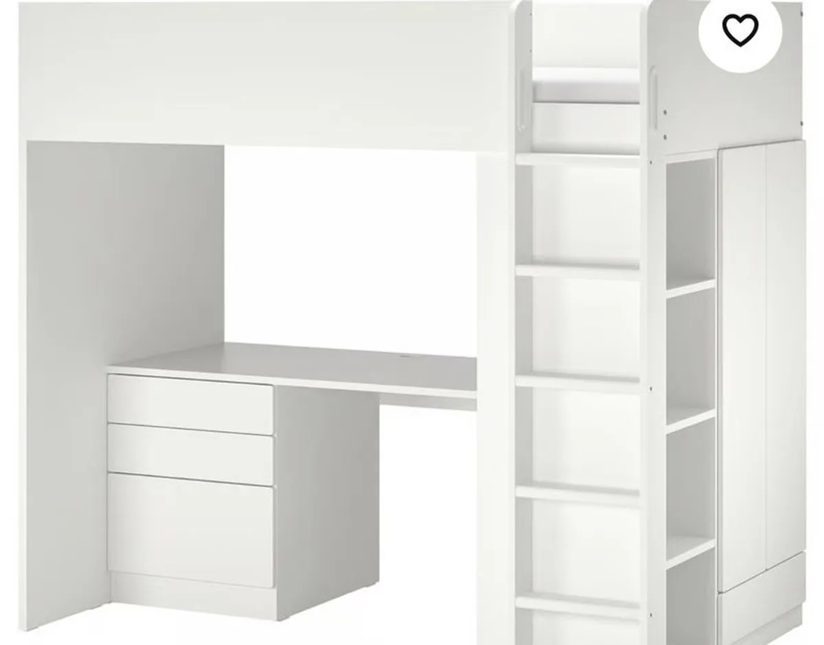 Loft Bed with Desk - Image 1