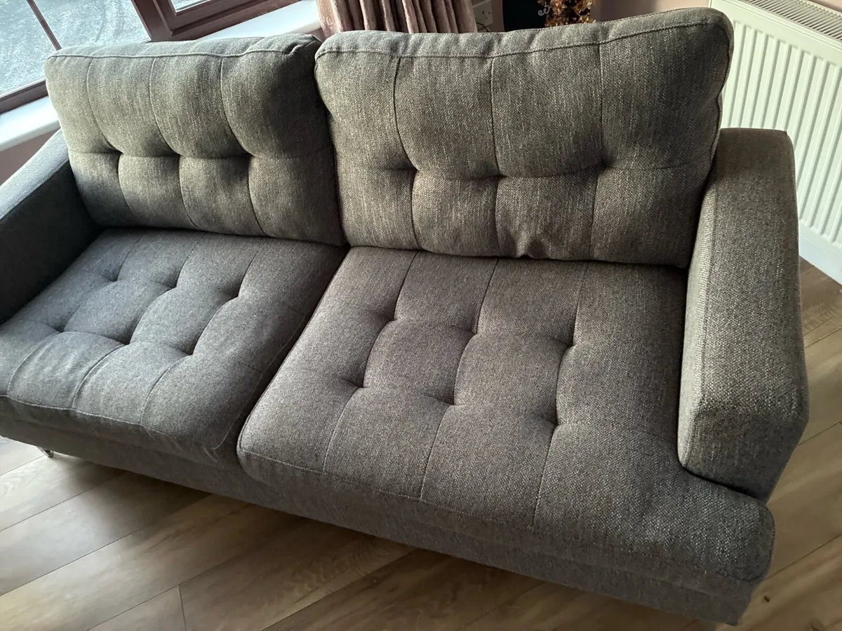 Modern Grey 2-Seater Sofa – Excellent Condition - Image 2