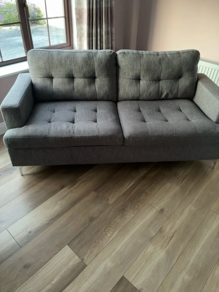 Modern Grey 2-Seater Sofa – Excellent Condition - Image 1