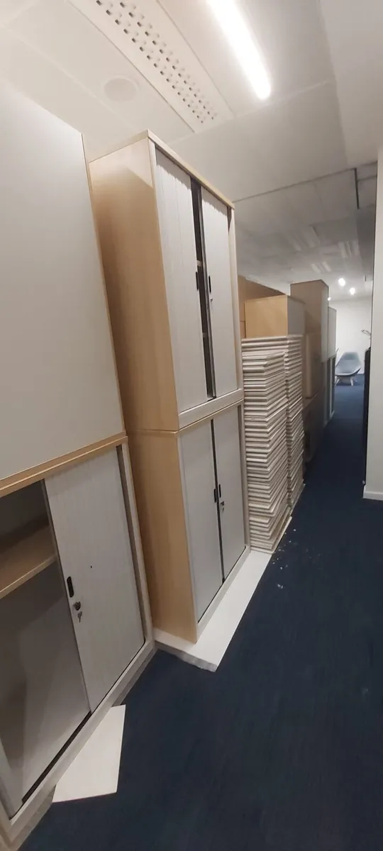 Office Tambour Cabinet Lockable 120 cm - Image 2