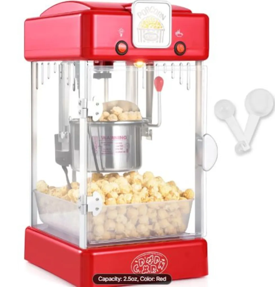 Popcorn Maker,300W Popcorn Popper Machine, 2.5 Oz - Image 2