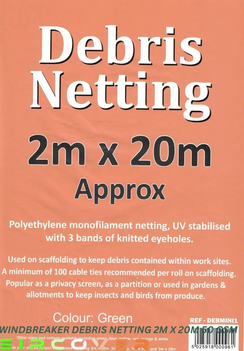 Windbreaker Netting Economy 2m x 20m 50 gsm Black - Image 4