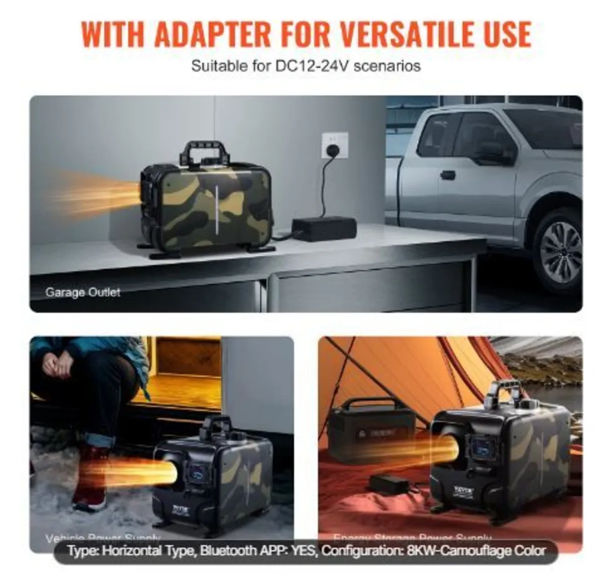 5-8KW Diesel Heater, 12V/24V - Image 1