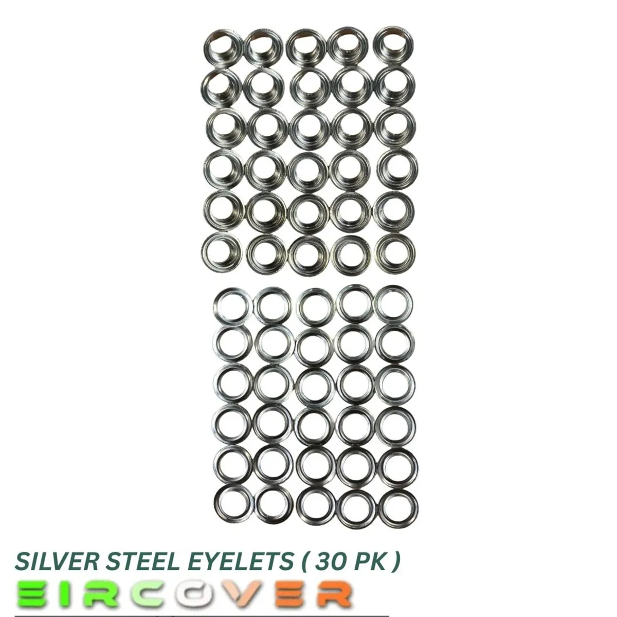 Silver Steel eyelets pack of 30 pcs - Image 3