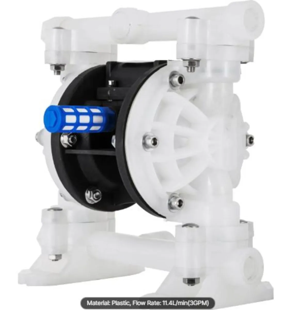 Air Double Diaphragm Pump 7GPM 100PSI Polypropylen - Image 1