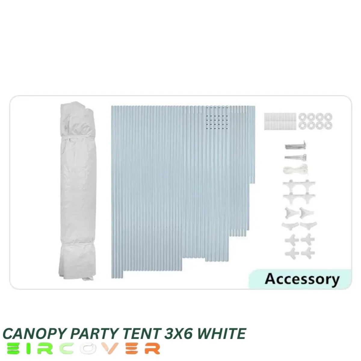 Marquee Canopy  Party Tent  3m x 6m White - Image 3