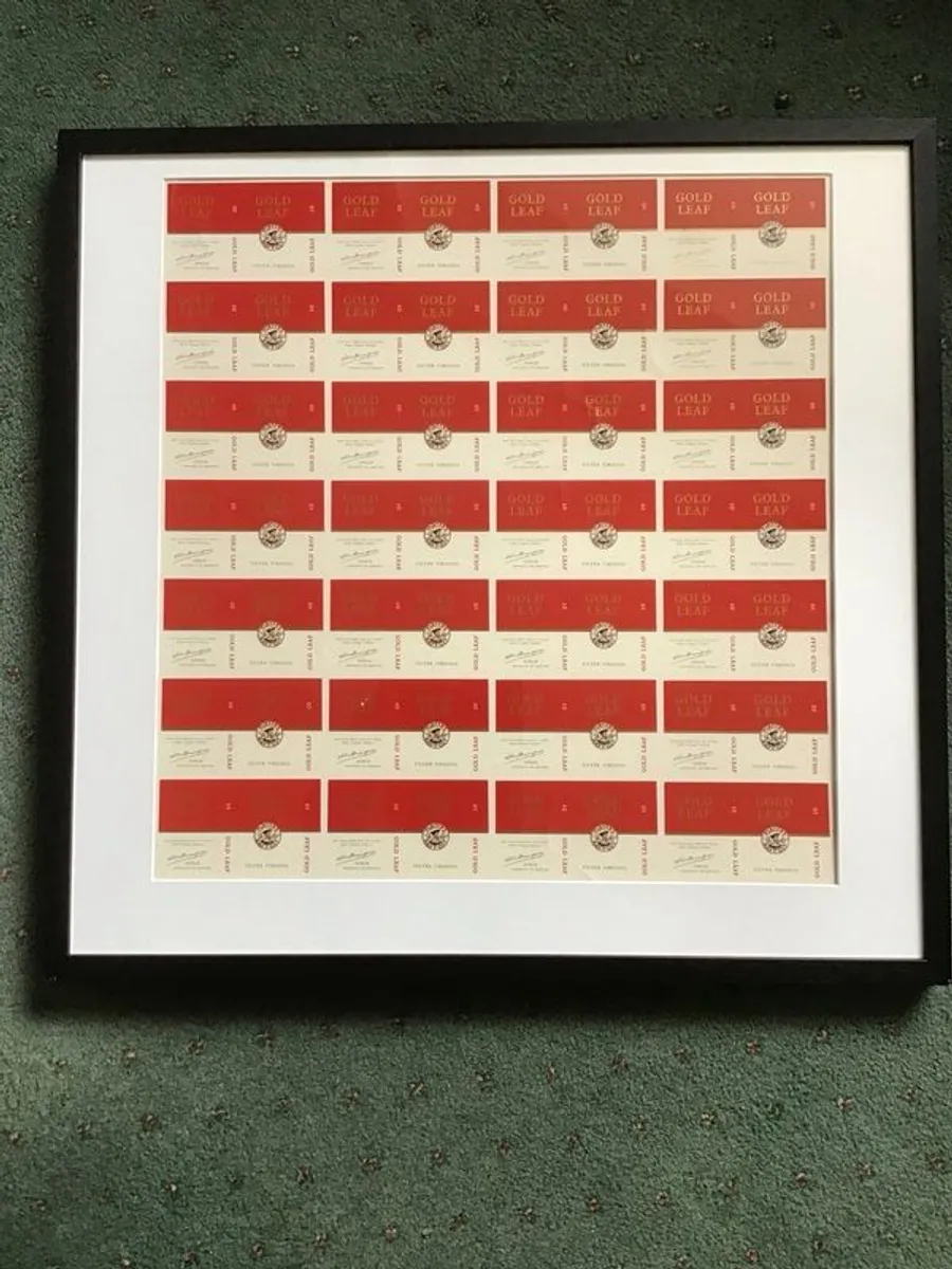 john players uncut packaging framed - Image 1